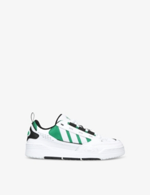 ADIDAS: ADI2000 brand-stripe leather and canvas low-top trainers