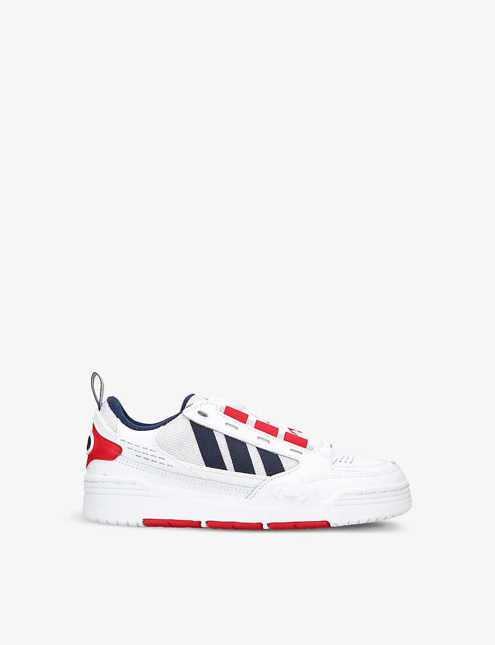 Shop Adidas Originals Adidas Boys White/red Kids Adi2000 Low-top Leather Trainers 9-10 Years