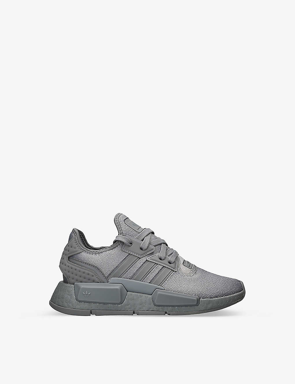Shop Adidas Originals Adidas Boys Grey Kids Nmd 01 J Logo-patch Woven Low-top Trainers 9-10 Years