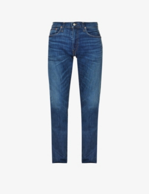 POLO RALPH LAUREN: Brand-patch slim-fit stretch-denim blend jeans
