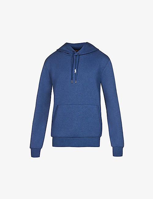 POLO RALPH LAUREN: Logo-embroidered regular-fit  cotton and recycled-polyester-blend hoody