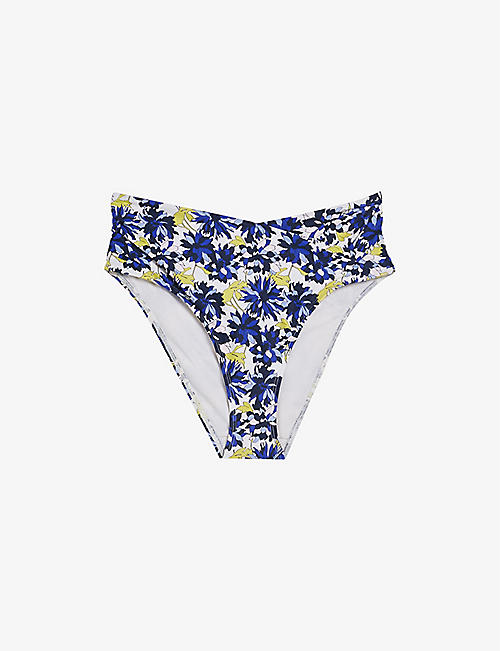 TED BAKER: Poppins flora-print bikini bottom