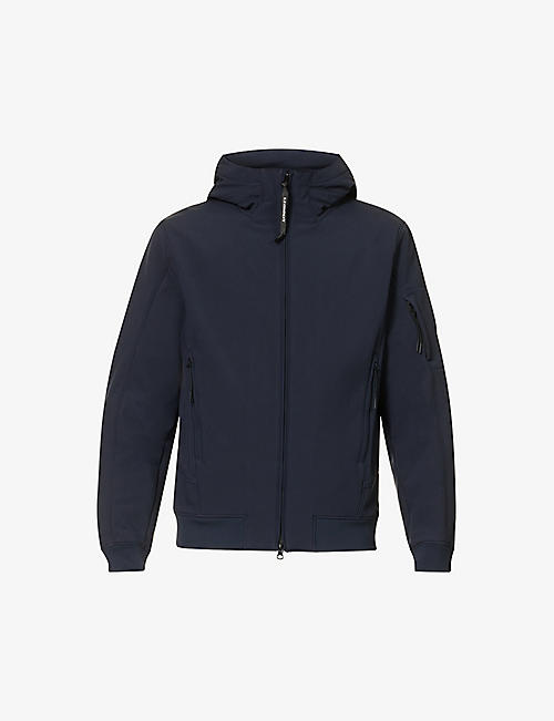 CP COMPANY: Funnel-neck slip-pocket regular-fit stretch-woven hooded jacket
