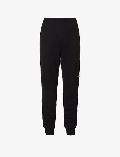 CP COMPANY: Diagonal Fleece tapered mid-rise cotton-jersey jogging bottoms