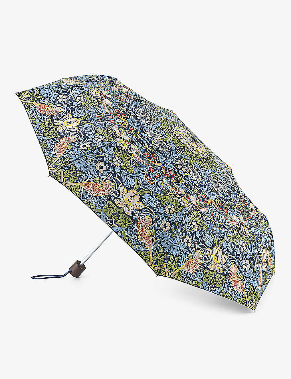 Fulton X Morris & Co Floral-print Umbrella In Strawberry Thief