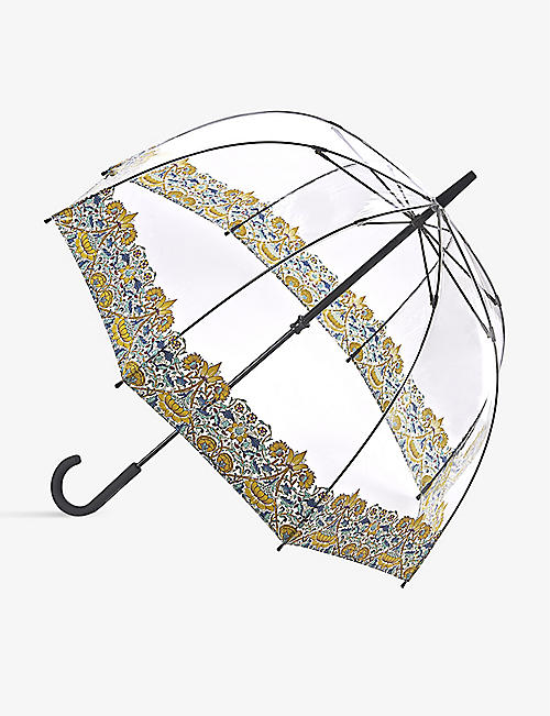FULTON: Fulton x Morris & Co floral-print birdcage umbrella
