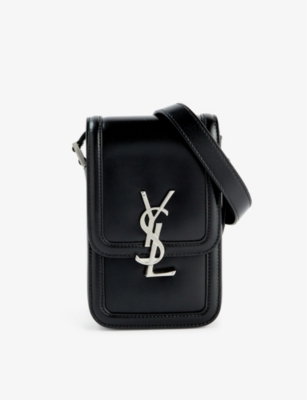 SAINT LAURENT: Solferino brand-plaque leather cross-body bag