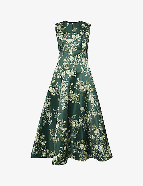 EMILIA WICKSTEAD: Mara floral-print woven midi dress