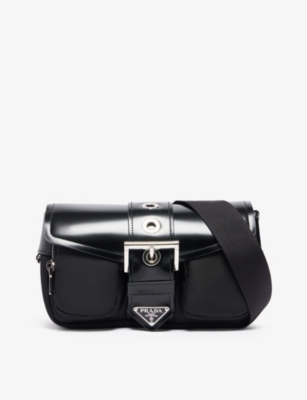 PRADA Pocket buckle embellished recycled nylon cross body bag