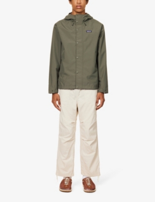 Patagonia Mens Basin Green Jackson Glacier Relaxed-fit Hooded Recycled-polyester Jacket In Basin Green