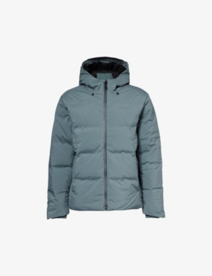 Shop Patagonia Jackson Glacier Relaxed-fit Hooded Recycled-polyester-down Jacket In Nouveau Green