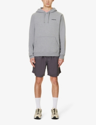 Patagonia Felpa Con Cappuccio Boardshort Logo Uprisal In Gravel Heather