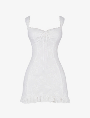 HOUSE OF CB Odessa floralembroidered cottonblend mini dress