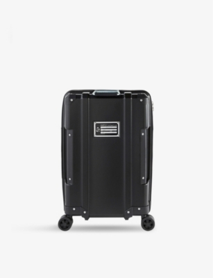Harper Collective Cabin Hard-shell Recycled-plastic Suitcase 56cm X 35cm In Black/aluminium