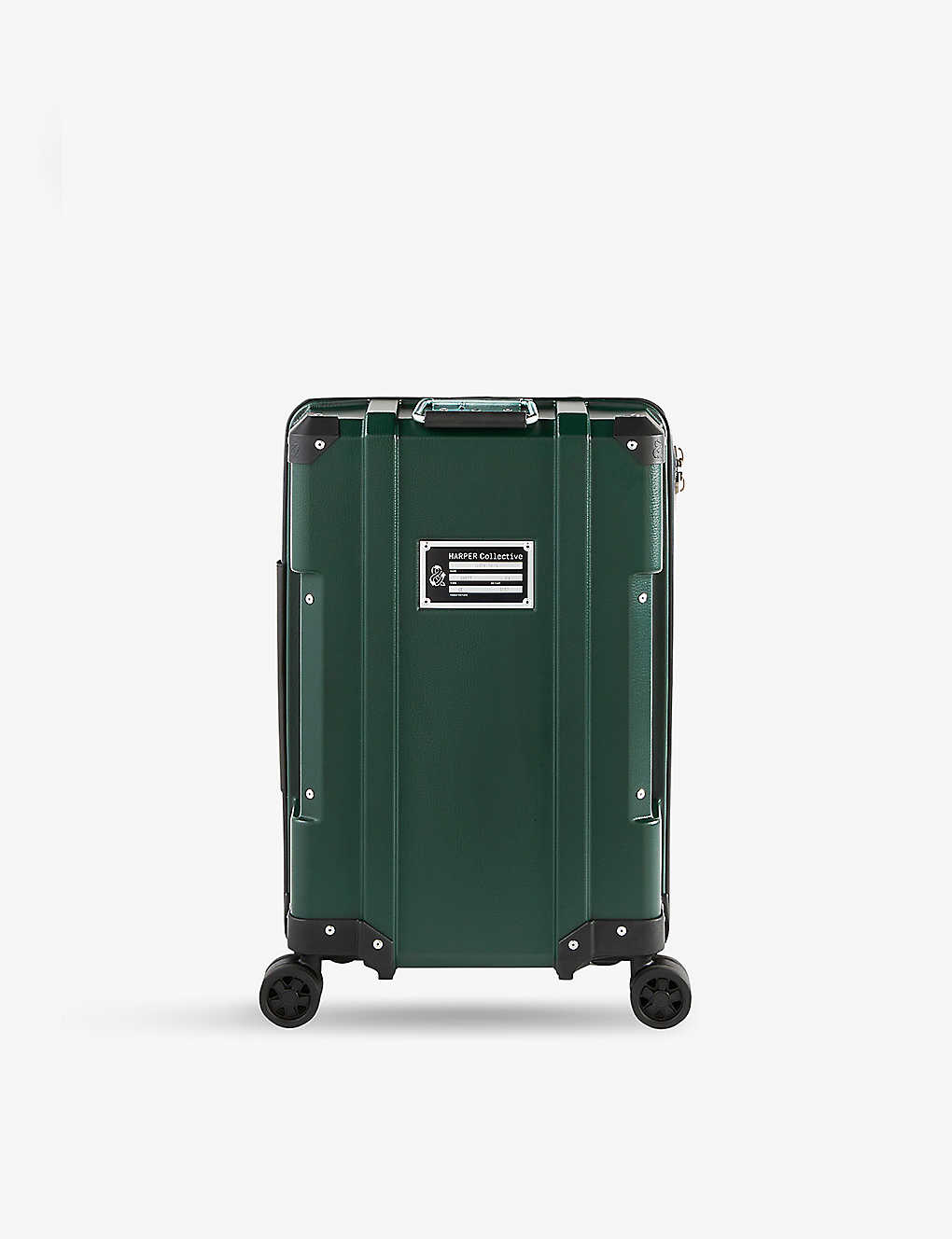 Harper Collective Cabin Hard-shell Recycled-plastic Suitcase 56cm X 35cm In Natrl Net Green/aluminm
