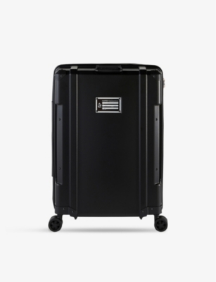 Harper Collective Medium Hard-shell Recycled-plastic Suitcase In Black/black