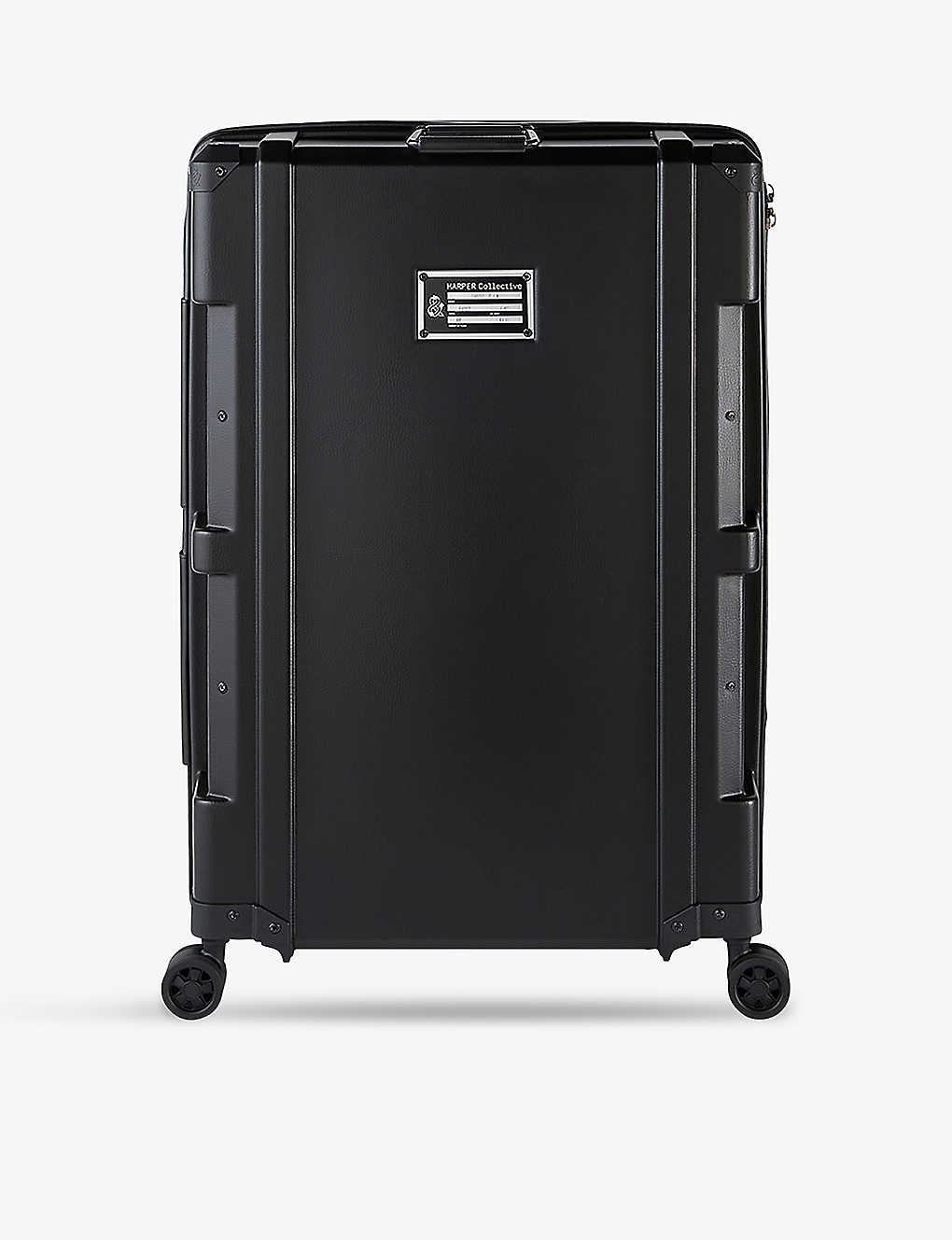Harper Collective Large Hard-shell Recycled-plastic Suitcase 79cm X 52cm In Black/black