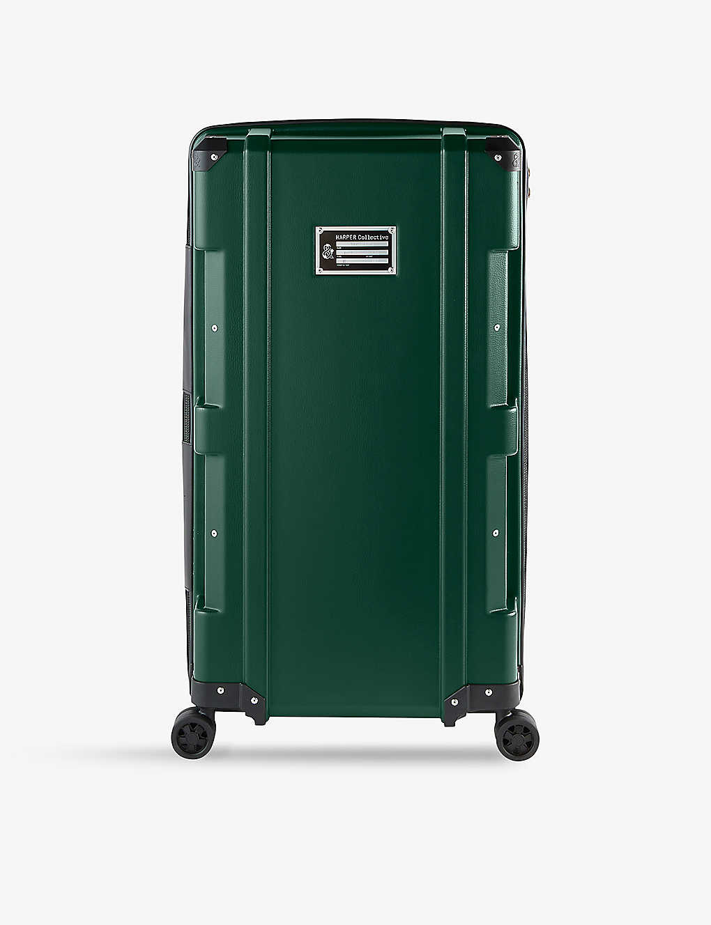 Harper Collective Trunk Hard-shell Recycled-plastic Suitcase 78cm X 52cm In Natrl Net Green/aluminm