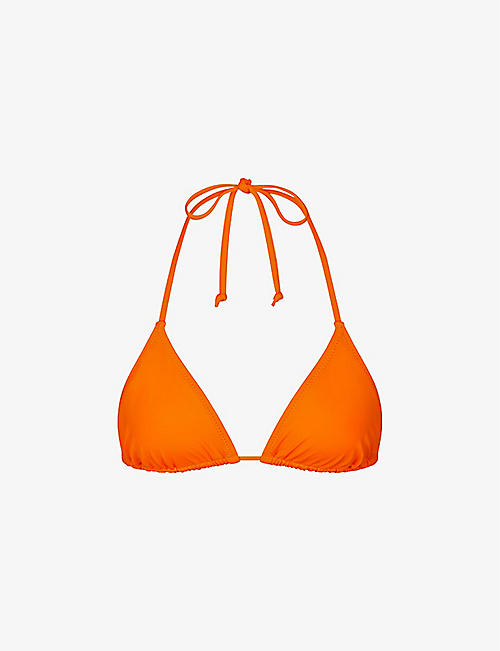 SKIMS: Halterneck stretch-recycled nylon bikini top
