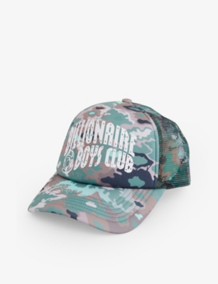 BILLIONAIRE BOYS CLUB - Camo Arch logo-print woven trucker cap