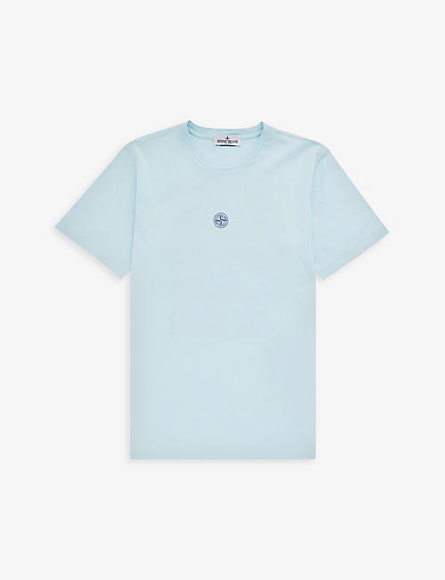 STONE ISLAND: Classic Compass logo-print cotton-jersey T-shirt 14 years