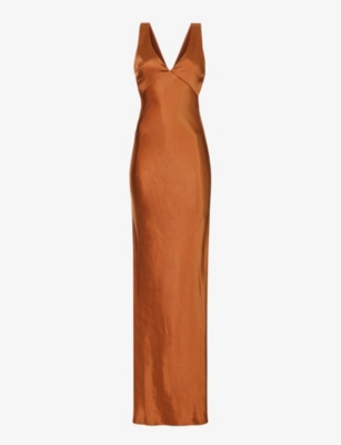 SIX STORIES: Sleeveless cut-out woven maxi dress