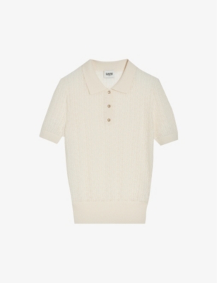 CLAUDIE PIERLOT Monpolo collared short sleeve knitted polo