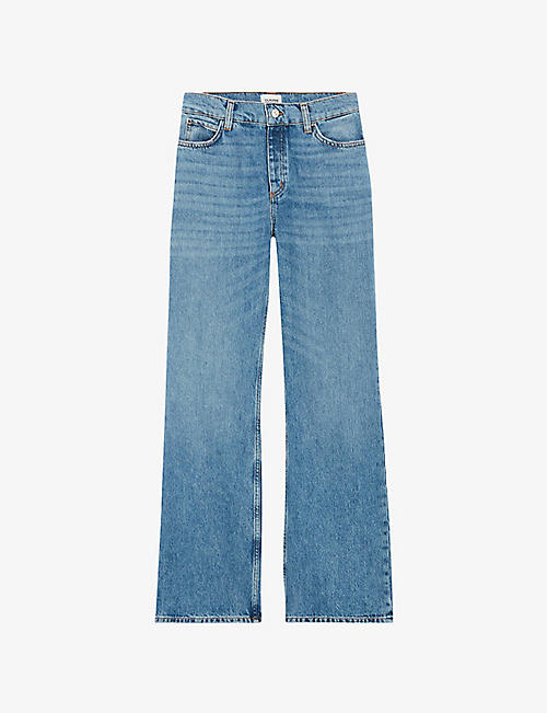 CLAUDIE PIERLOT: Planete straight-leg mid-rise jeans