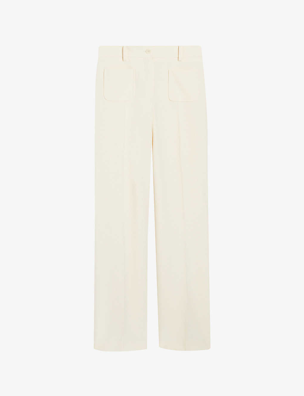 Claudie Pierlot Womens Naturels Player High-rise Flared-leg Stretch-crepe Trousers