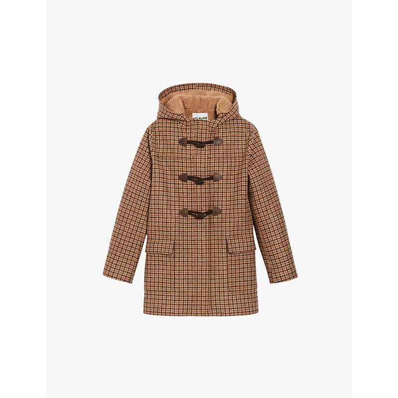 Claudie Pierlot Wool-blend Duffle Coat In Multico