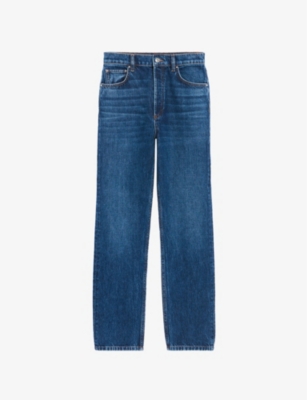 Claudie Pierlot Womens Denim - Jean Paros Mid-rise Straight-fit Jeans