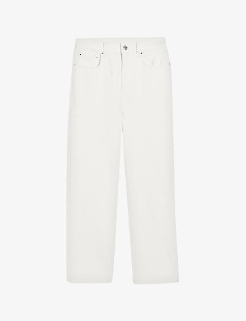 CLAUDIE PIERLOT: Pacquito high-rise straight-fit stretch-denim jeans