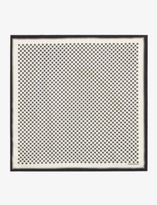 CLAUDIE PIERLOT: Logo-pattern square-shape silk scarf