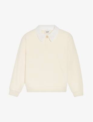 CLAUDIE PIERLOT Toupie removable collar long sleeve cotton