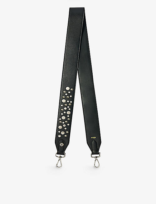 MAJE: Suki studded leather shoulder strap