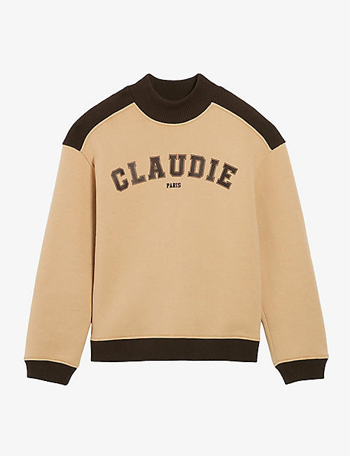 CLAUDIE PIERLOT: Theoreme logo-print cotton-jersey sweatshirt