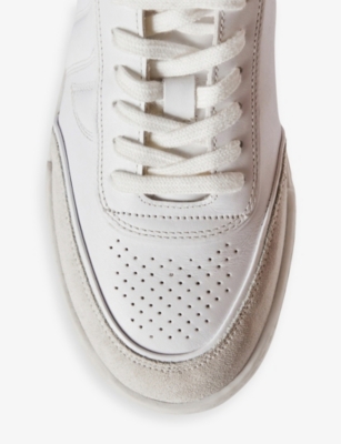 CLAUDIE PIERLOT: Arcade leather low-top trainers