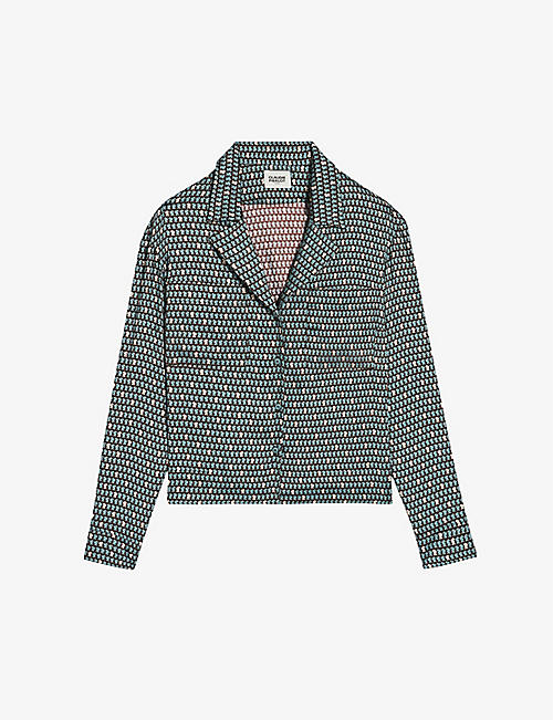 CLAUDIE PIERLOT: Curisita graphic-print long-sleeve woven shirt