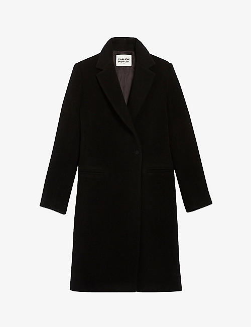 CLAUDIE PIERLOT: Goodbis straight-fit mid-length wool coat