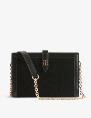 CLAUDIE PIERLOT Chain strap suede leather shoulder bag