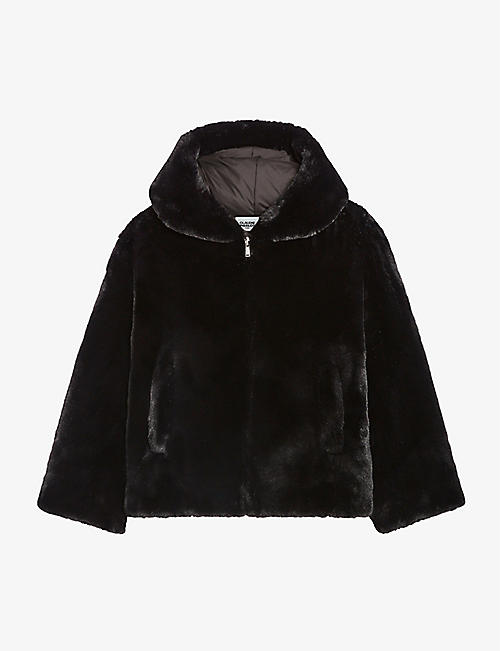 CLAUDIE PIERLOT: Reversible waterproof-puffer faux-fur jacket