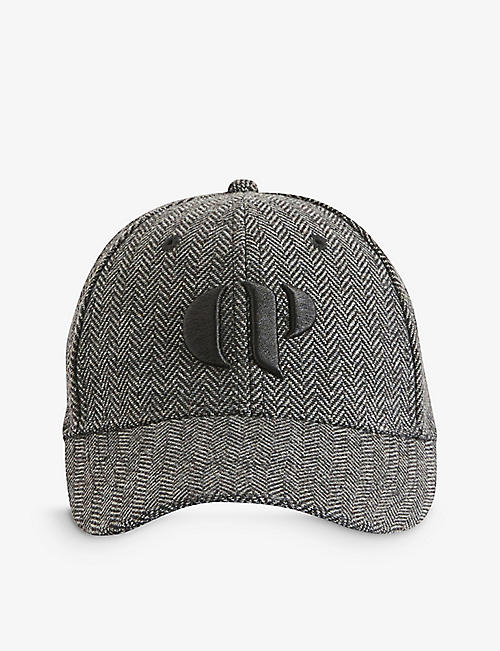 CLAUDIE PIERLOT: Chevron-pattern logo-embroidered cotton-blend baseball cap