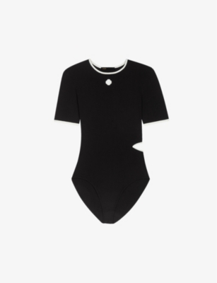 Momenty Side-Cutout Knit Bodysuit