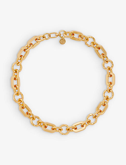 MAJE: Npunk brass chain necklace