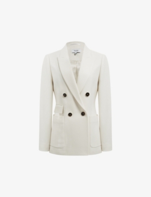 REISS: Larsson double-breasted wool-blend blazer