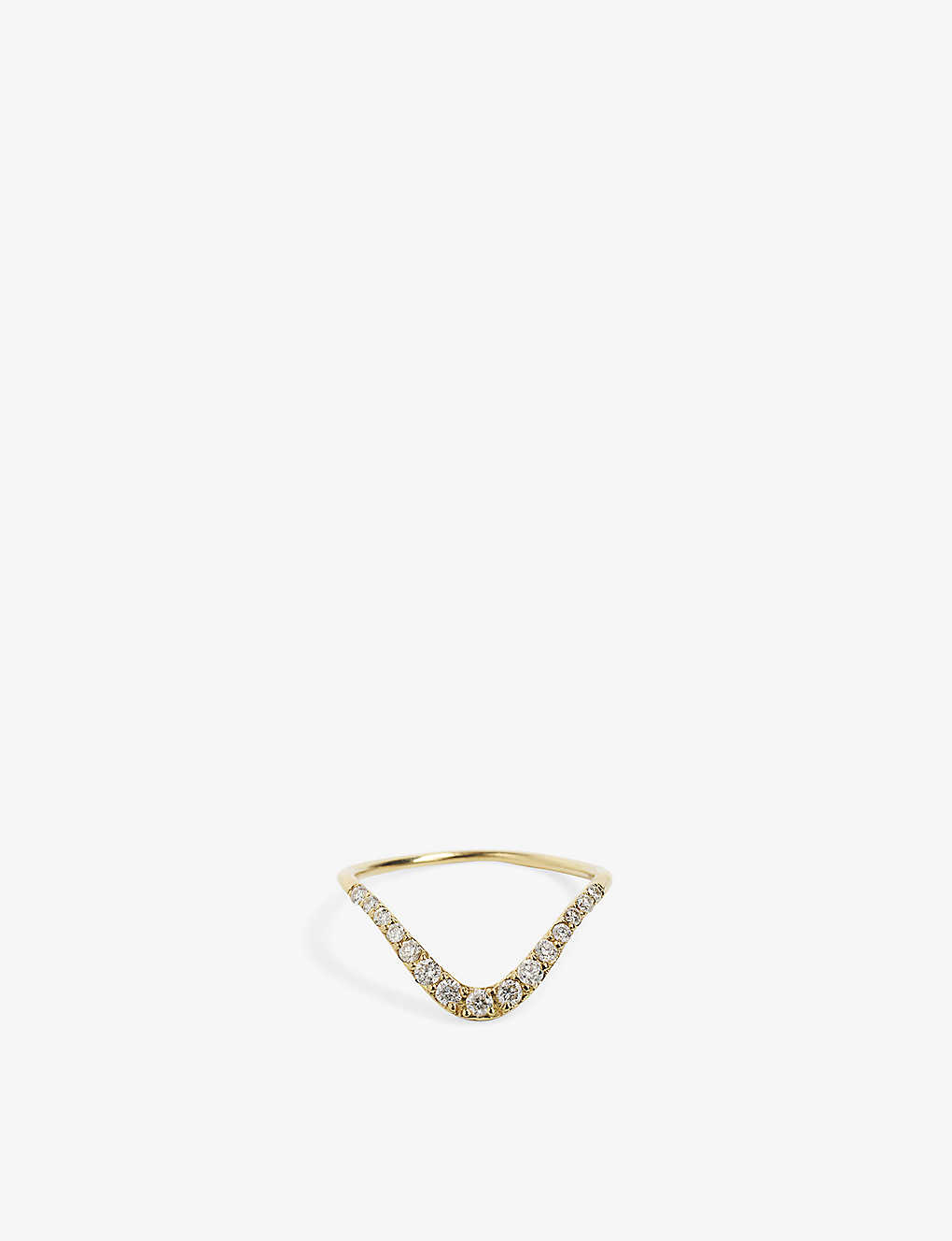 THE ALKEMISTRY THE ALKEMISTRY WOMEN'S YELLOW GOLD WAVE LARGE 18CT YELLOW-GOLD AND 0.28CT DIAMOND RING,68915835