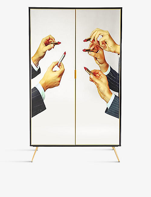 SELETTI: Seletti x TOILETPAPER Lipstick graphic-print wooden wardrobe 200cm