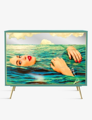 SELETTI: TOILETPAPER Sea Girl wooden chest of three drawers 100cm
