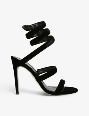 RENE CAOVILLA: Cleo 105 velvet heeled sandals
