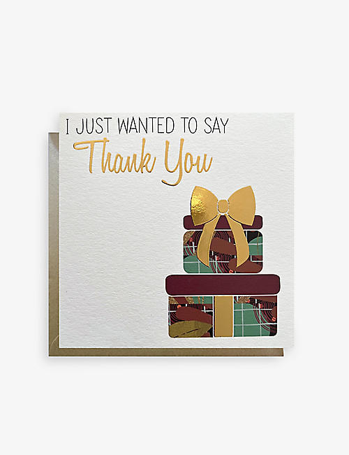 AFROTOUCH DESIGN: Opulence Thank You greetings card 15cm x 15cm
